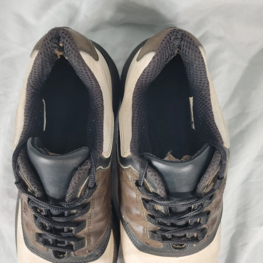 FootJoy Golf Shoes Men 11.5 Brown White Cleated Spikes Sport Golfing Golfwear